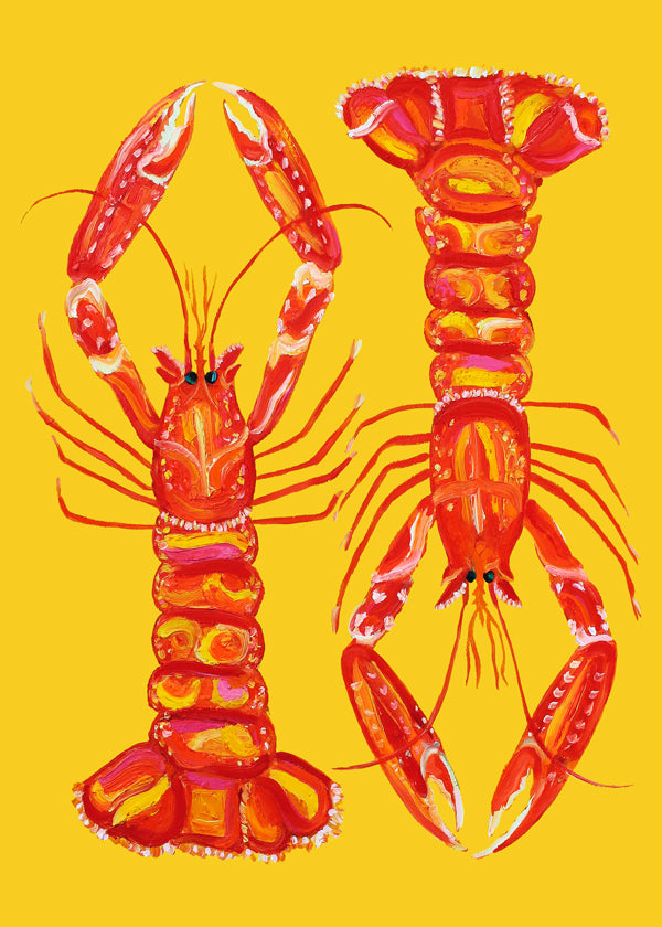Lisslune | Langoustines on yellow - Alice Straker