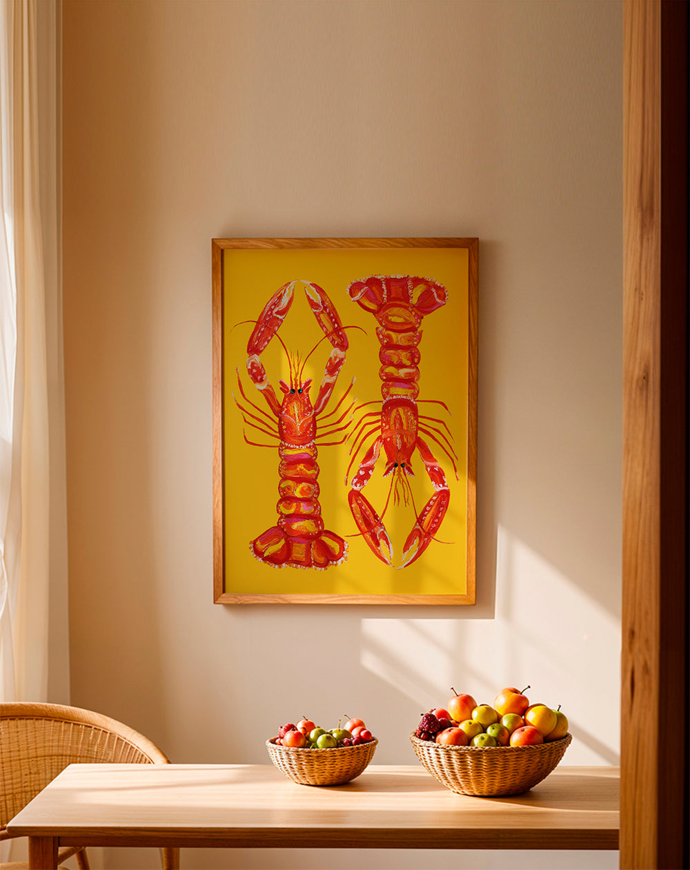 Lisslune | Langoustines on yellow - Alice Straker