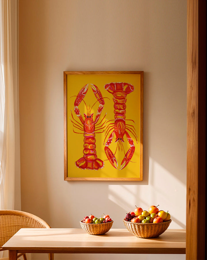 Lisslune | Langoustines on yellow - Alice Straker