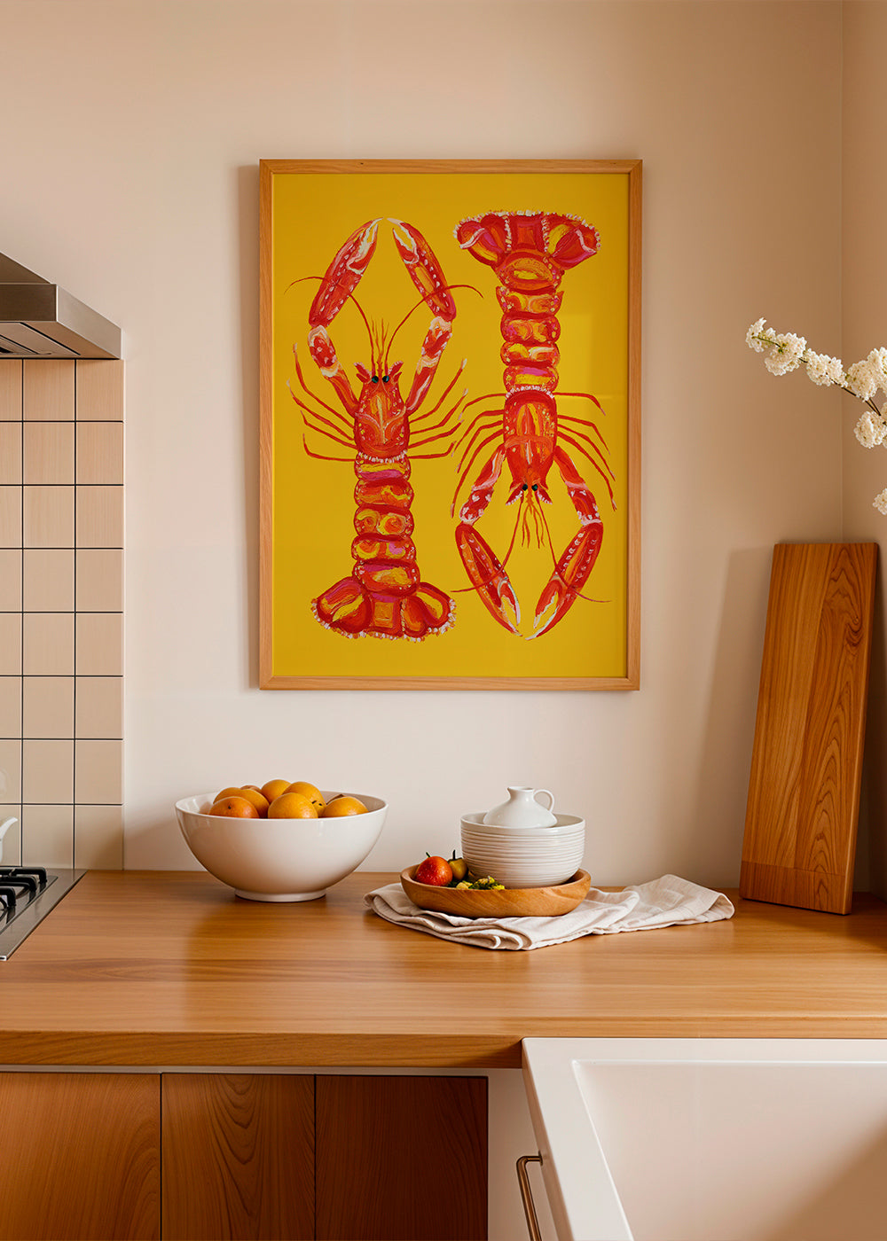 Lisslune | Langoustines on yellow - Alice Straker