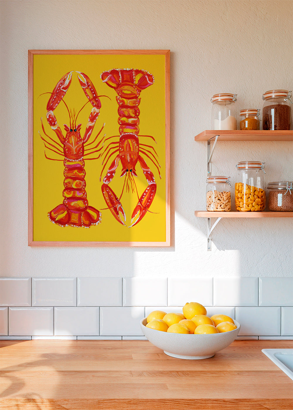 Lisslune | Langoustines on yellow - Alice Straker