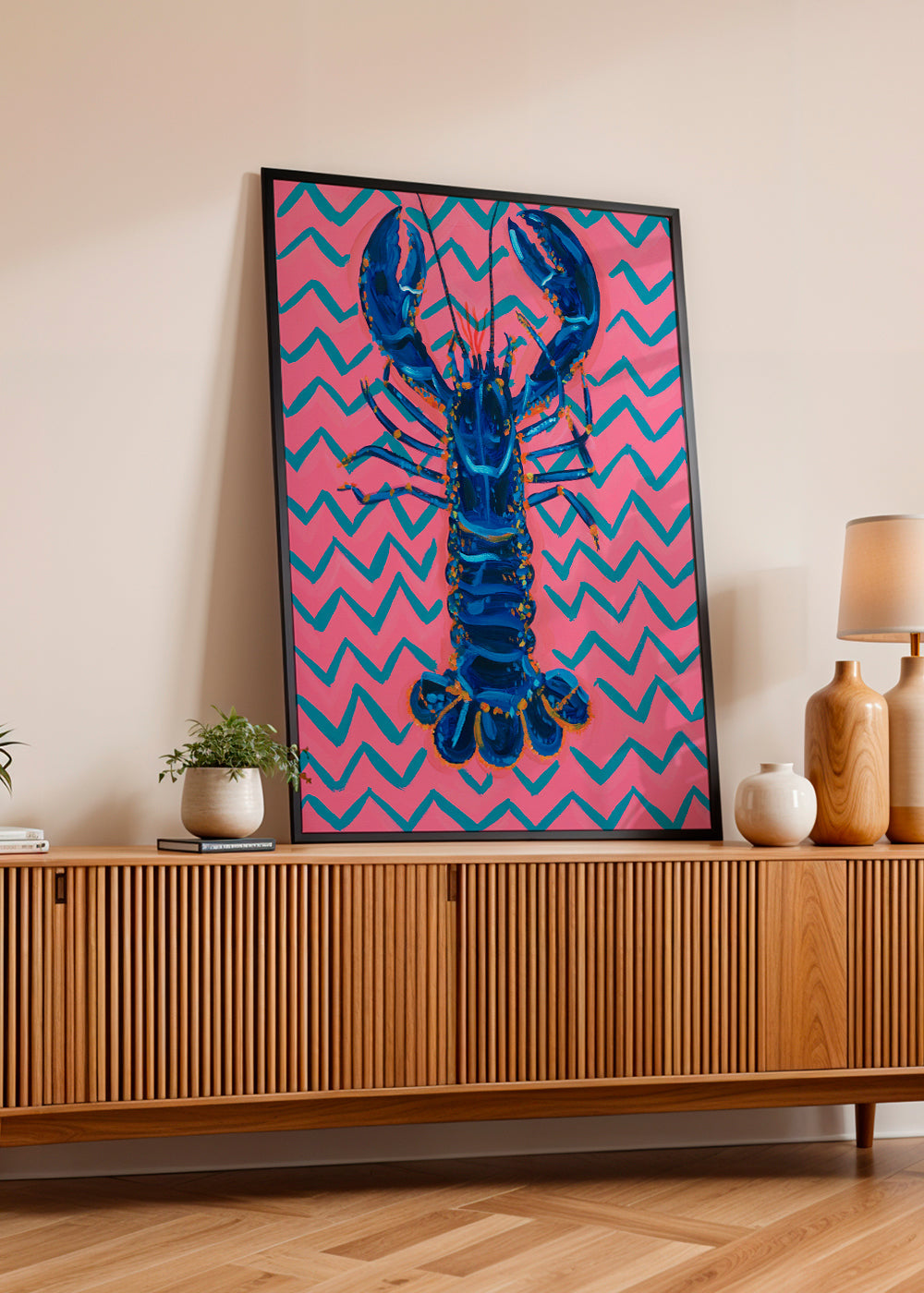 Lisslune | Lobster On Houndstooth - Alice Straker