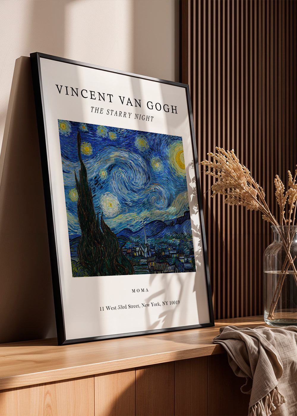 Lisslune | Starry Night Exhibition White - Van Gogh