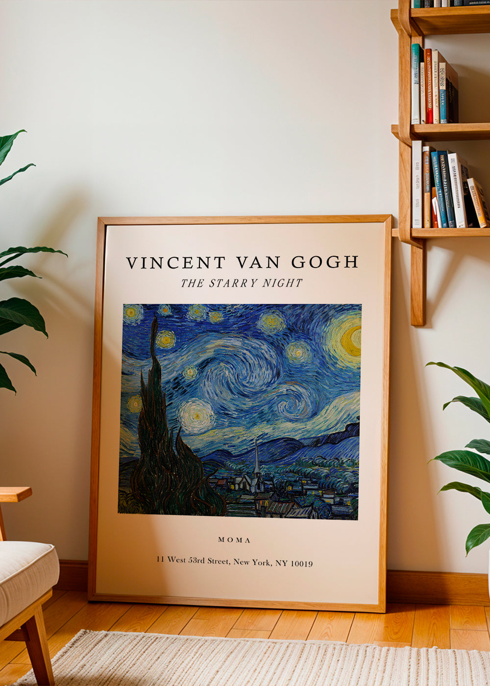 Lisslune | Starry Night Exhibition White - Van Gogh