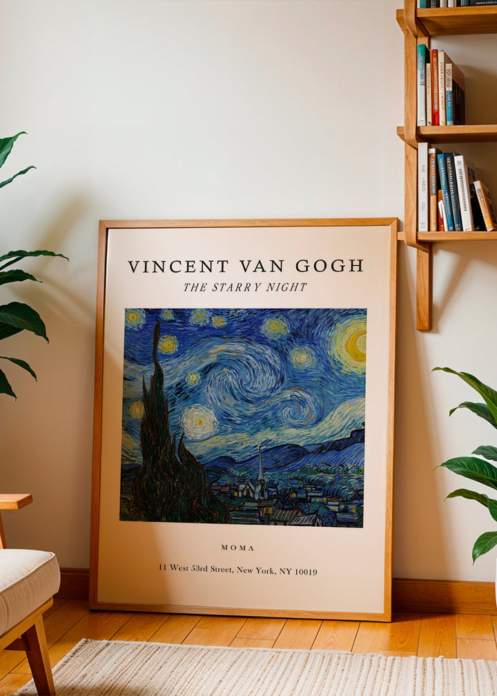 Lisslune | Starry Night Exhibition White - Van Gogh