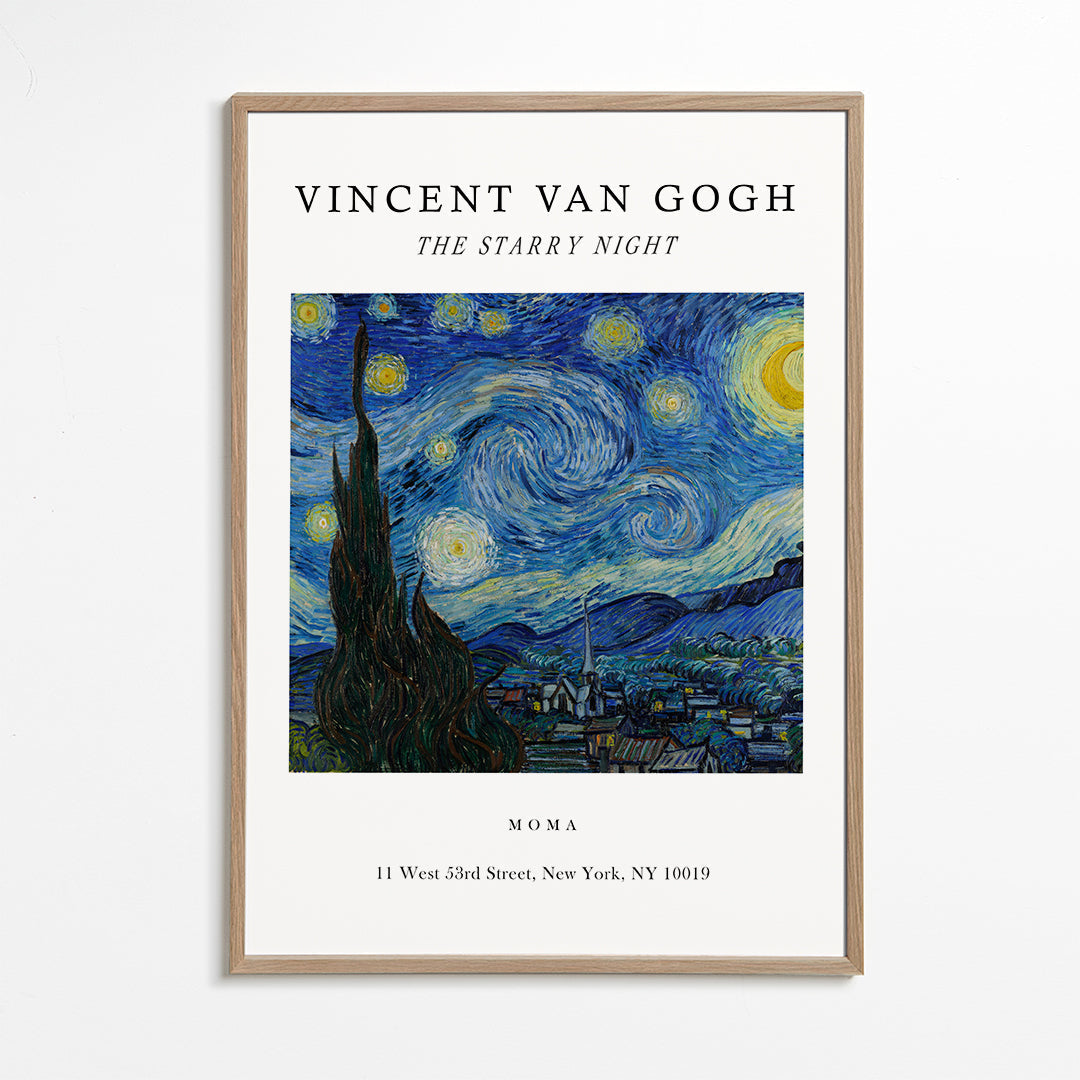 Lisslune | Starry Night Exhibition White - Van Gogh