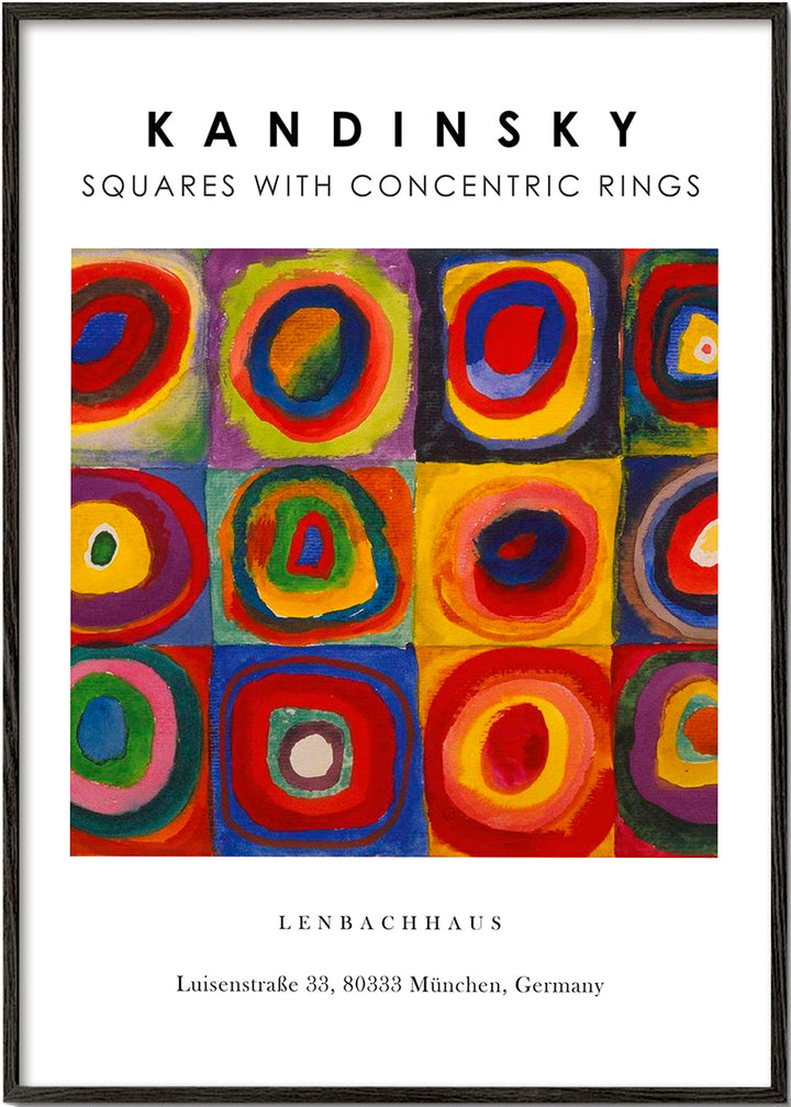 Lisslune | Color study - Horizontal and concentric rings exhibition White - Vasili Kandinsky