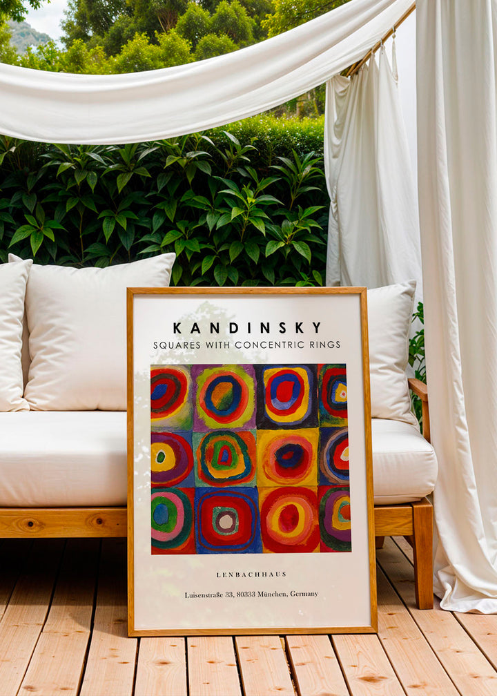 Lisslune | Color study - Horizontal and concentric rings exhibition White - Vasili Kandinsky