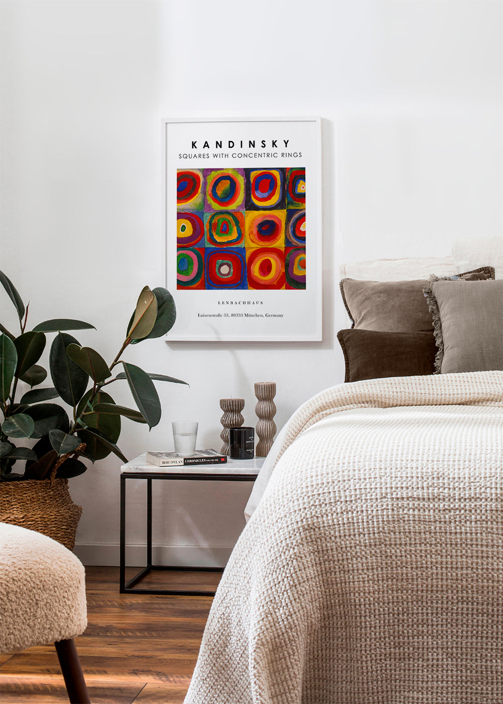Lisslune | Color study - Horizontal and concentric rings exhibition White - Vasili Kandinsky