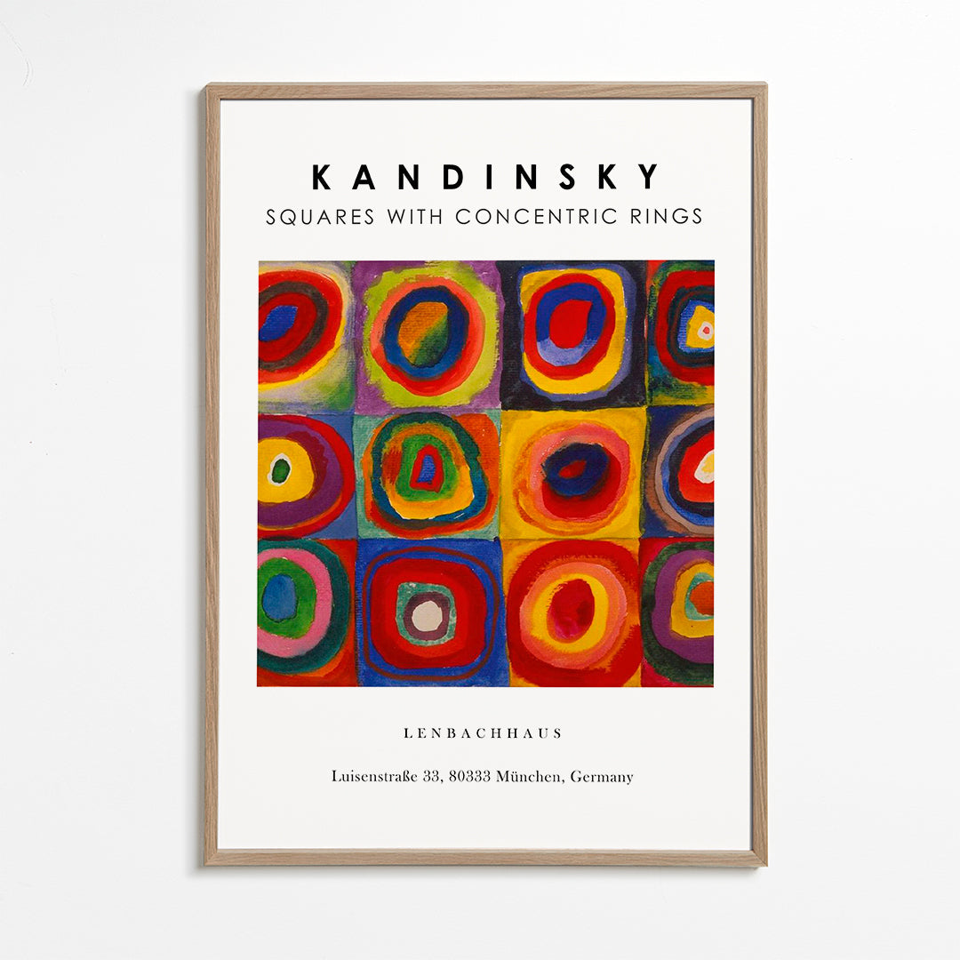 Lisslune | Color study - Horizontal and concentric rings exhibition White - Vasili Kandinsky
