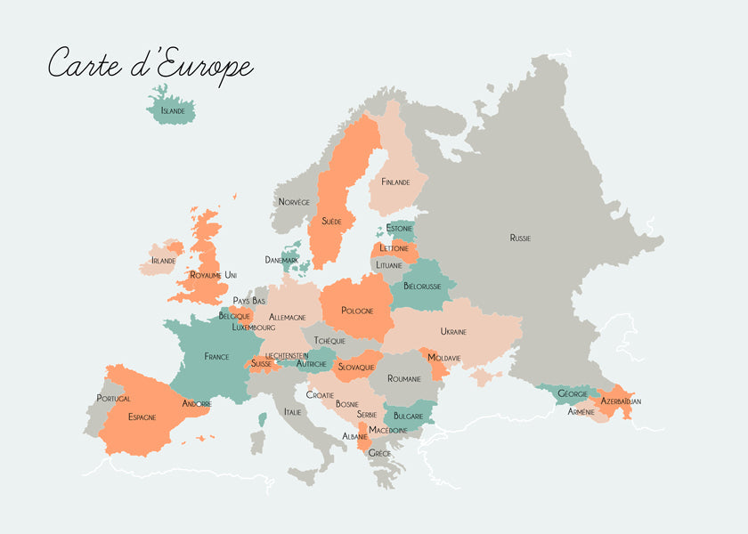 Lisslune | Europe map (French)