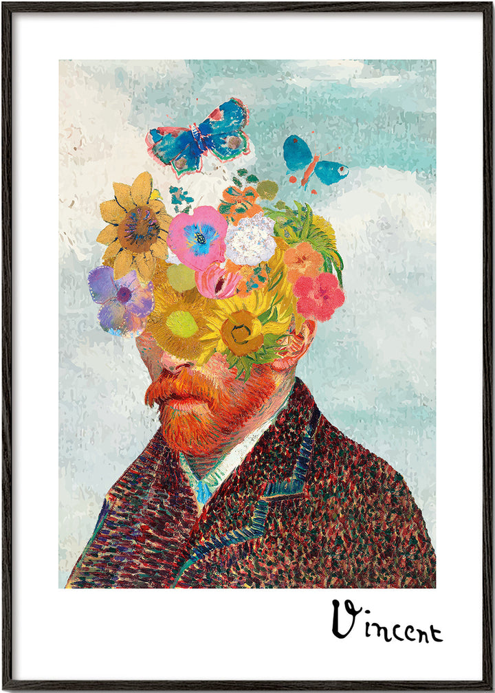 Lisslune | Vincent van Gogh inspired self-portrait & newly mixed flowers