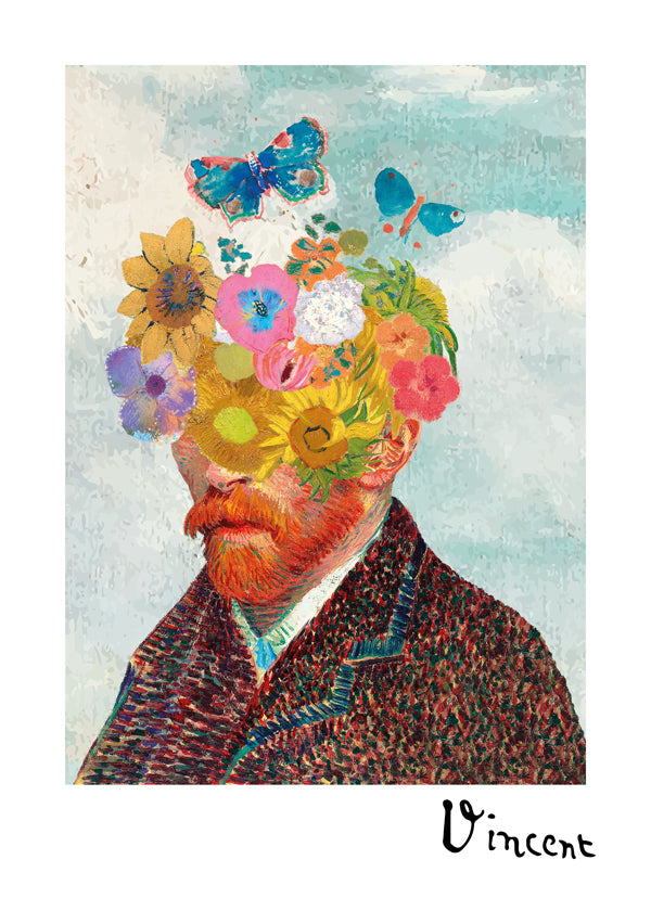 Lisslune | Vincent van Gogh inspired self-portrait & newly mixed flowers