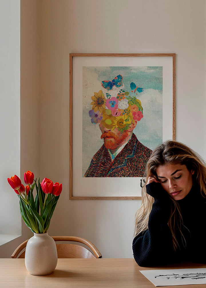 Lisslune | Vincent van Gogh inspired self-portrait & newly mixed flowers