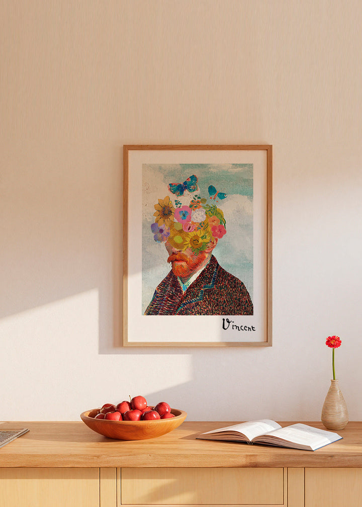 Lisslune | Vincent van Gogh inspired self-portrait & newly mixed flowers
