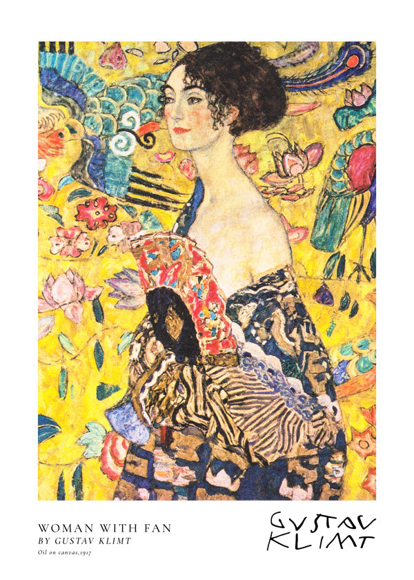 Lisslune | Woman with fan by Gustav Klimt