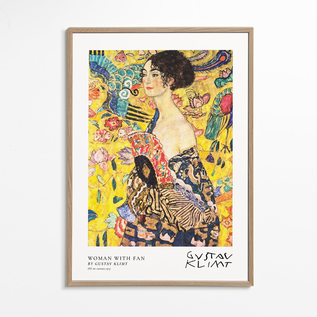 Lisslune | Woman with fan by Gustav Klimt