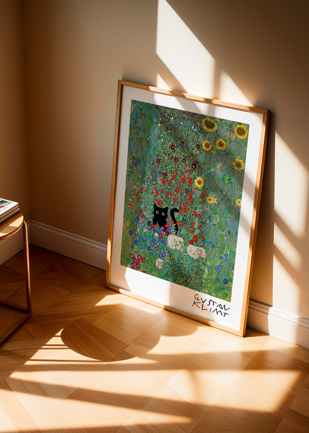 Lisslune | Gustav Klimt Garden Cat Print