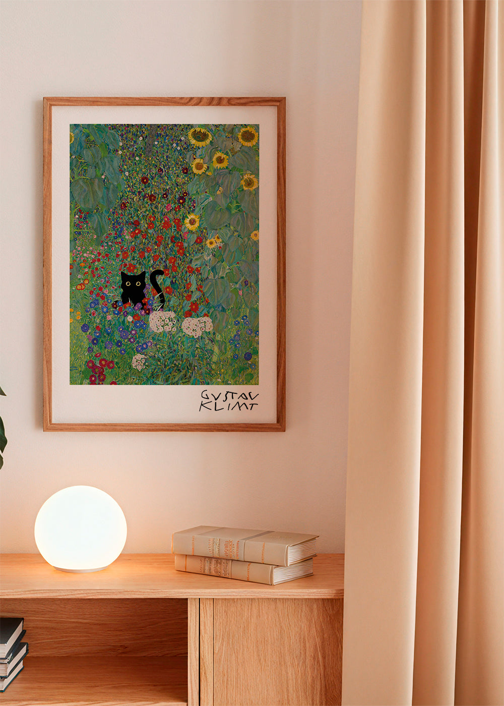 Lisslune | Gustav Klimt Garden Cat Print