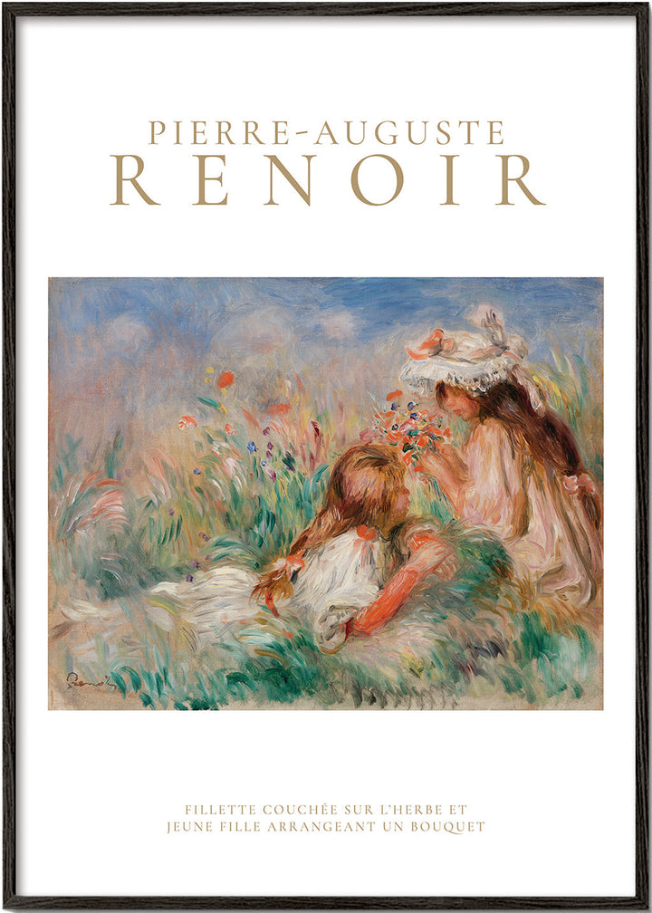Lisslune | Girl in Grass Arrangement of a Bouquet by Pierre-Auguste Renoir