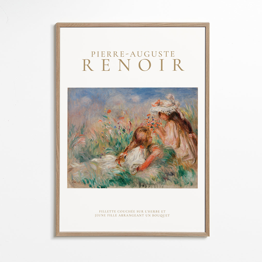 Lisslune | Girl in Grass Arrangement of a Bouquet by Pierre-Auguste Renoir