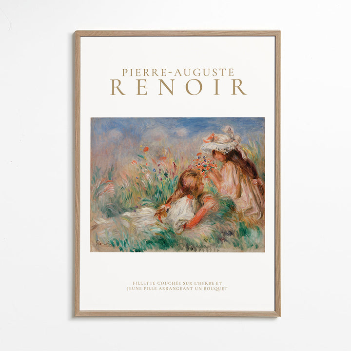 Lisslune | Girl in Grass Arrangement of a Bouquet by Pierre-Auguste Renoir