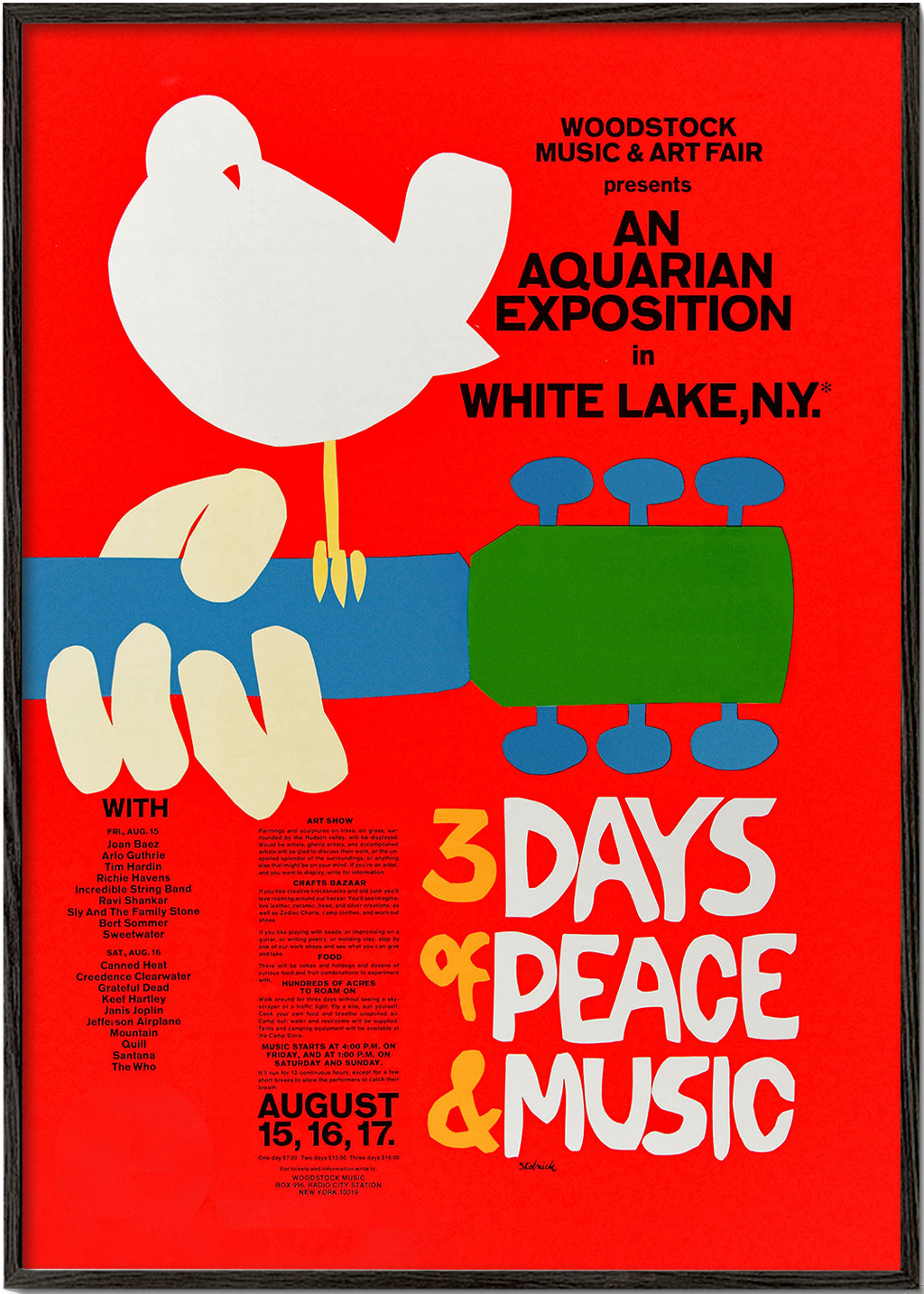 Lisslune | Woodstock 1969 Poster - 3 Days of Peace & Music