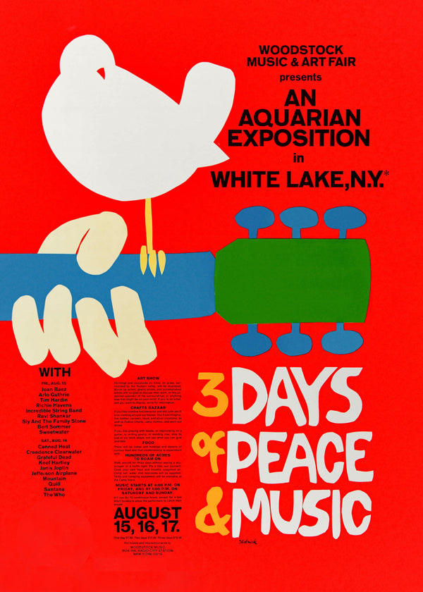Lisslune | Woodstock 1969 Poster - 3 Days of Peace & Music
