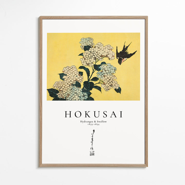 Lisslune | Hydrangea and Swallow by Katsushika Hokusai