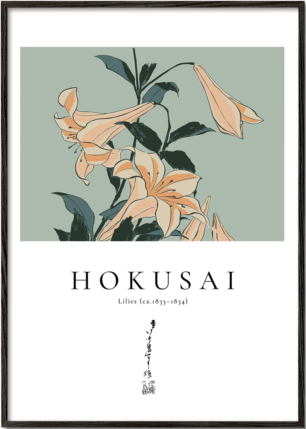 Lisslune | Lilies by Katsushika Hokusai