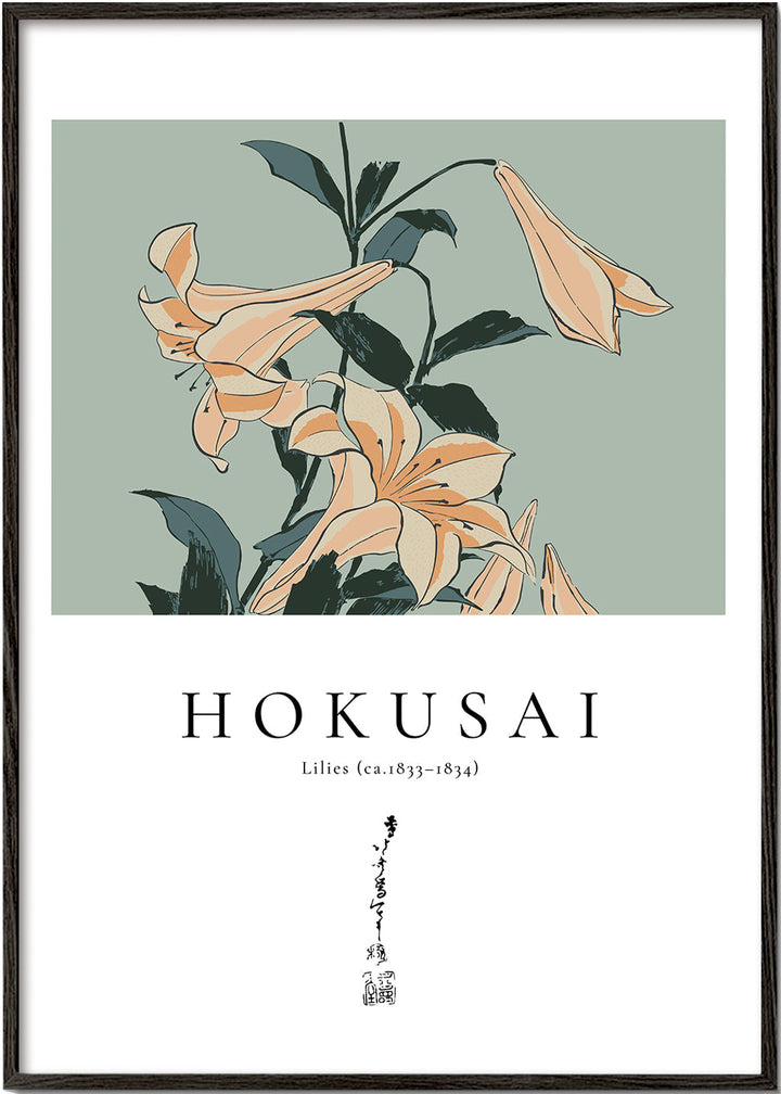 Lisslune | Lilies by Katsushika Hokusai