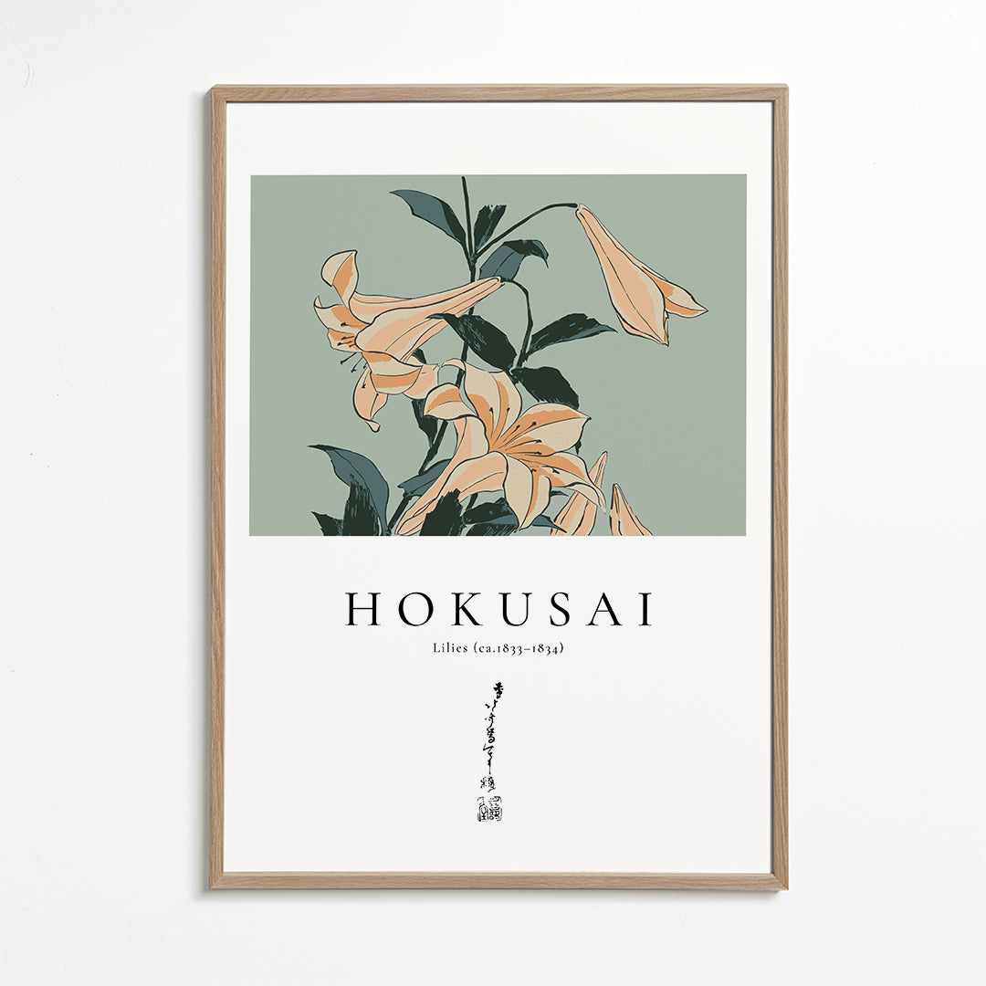 Lisslune | Lilies by Katsushika Hokusai
