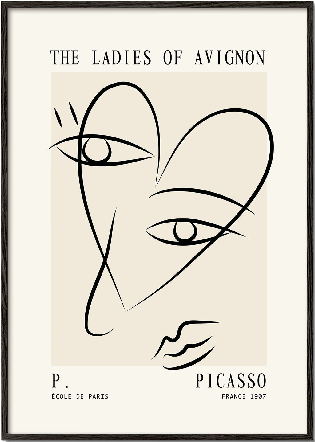 Lisslune | Picasso Lady from Avignon Sketch Poster