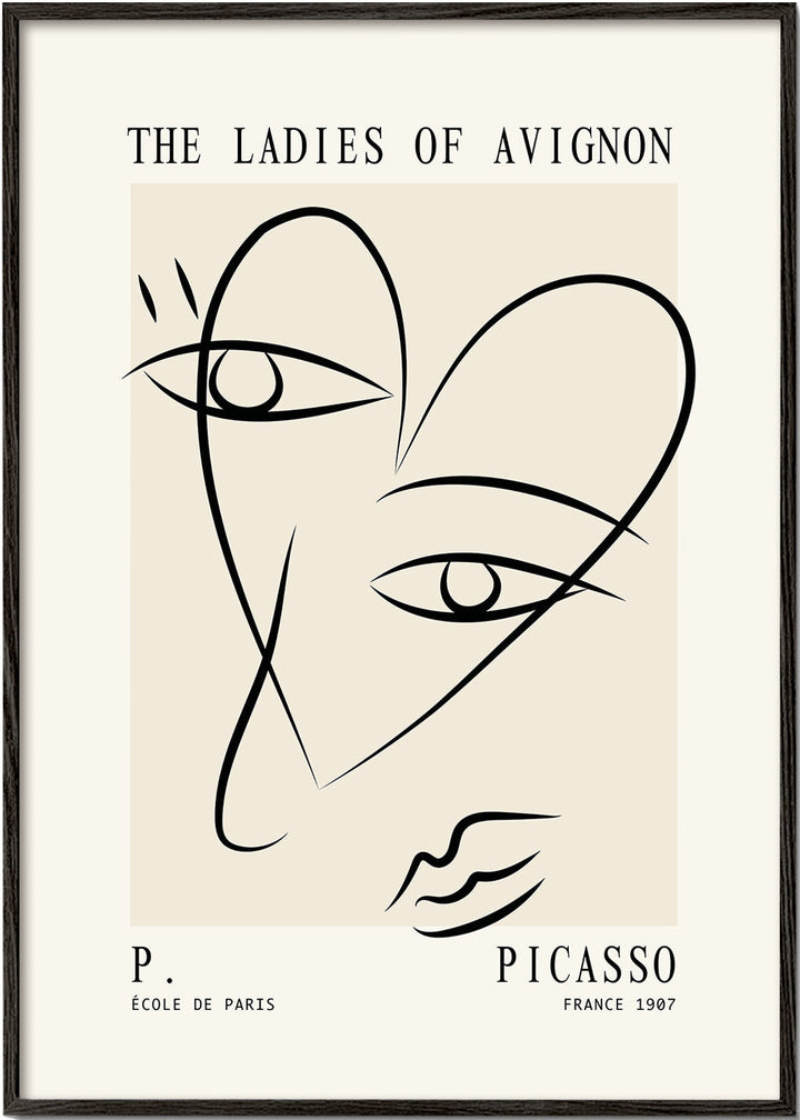 Lisslune | Picasso Lady from Avignon Sketch Poster