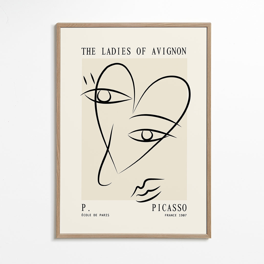 Lisslune | Picasso Lady from Avignon Sketch Poster
