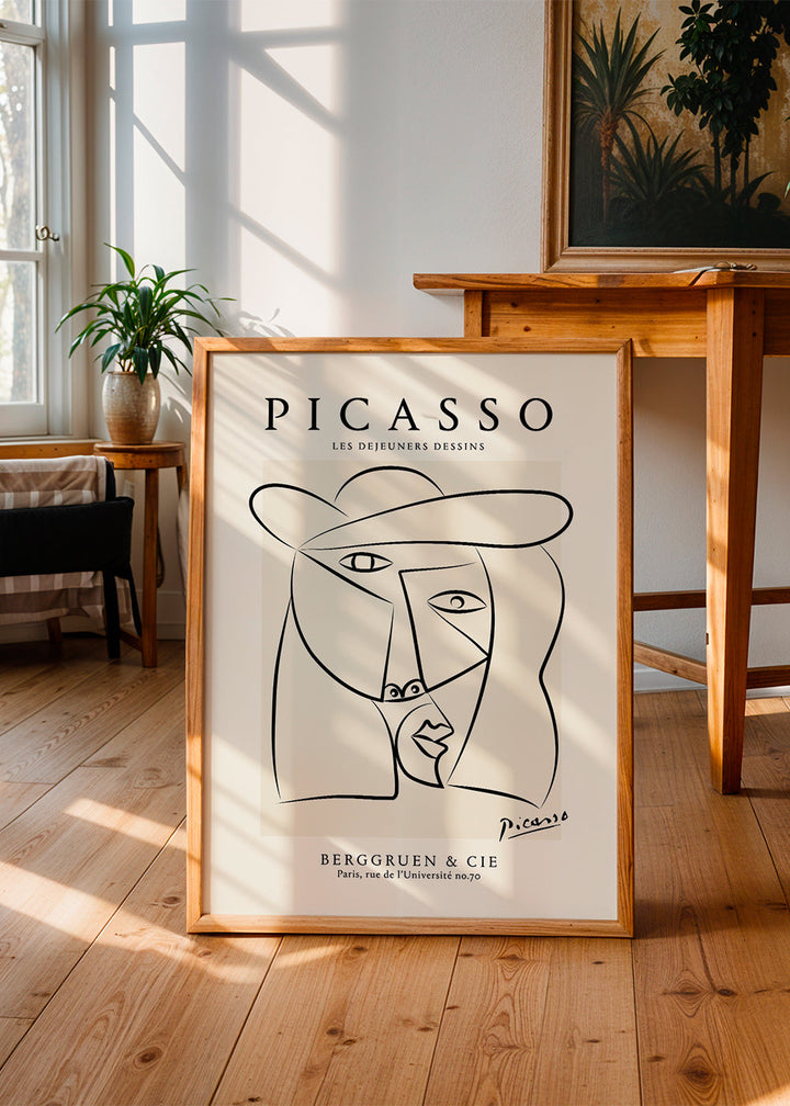 Lisslune | Picasso Woman in a Hat Sketch Poster