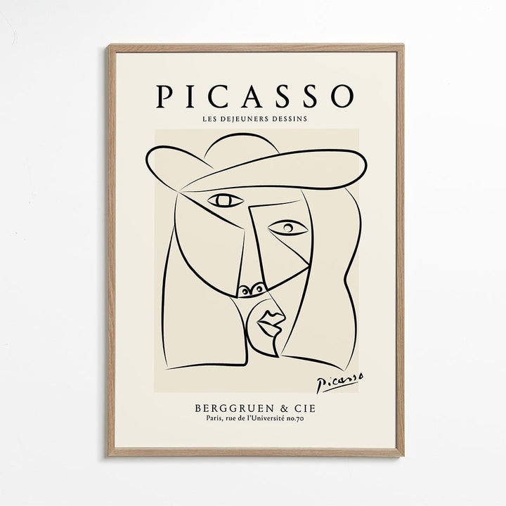 Lisslune | Picasso Woman in a Hat Sketch Poster
