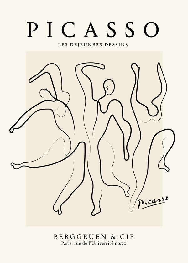 Lisslune | Pablo Picasso The Three Dancers Sketch Poster