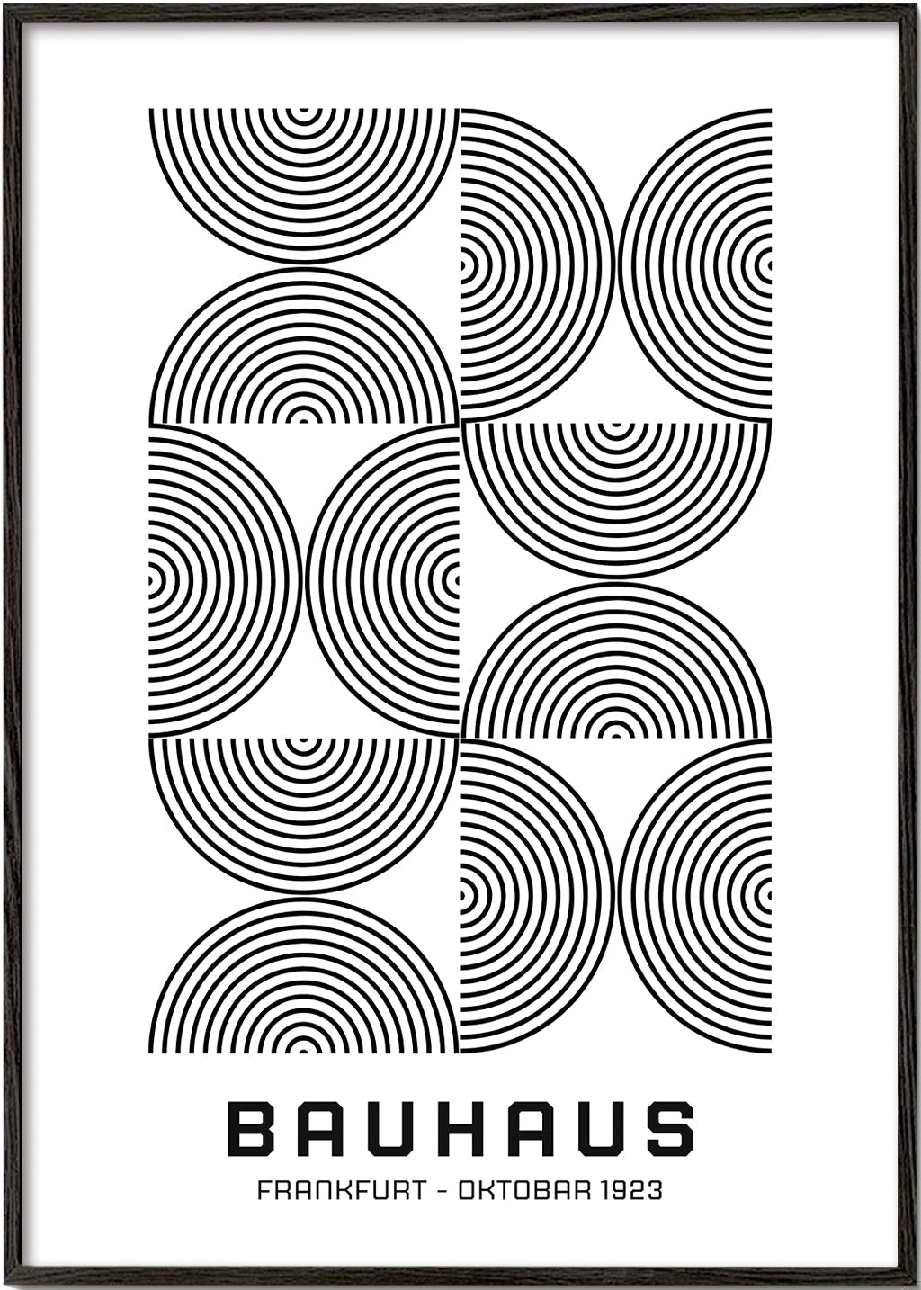 Lisslune | Bauhaus Black-White Exhibition Poster 1923