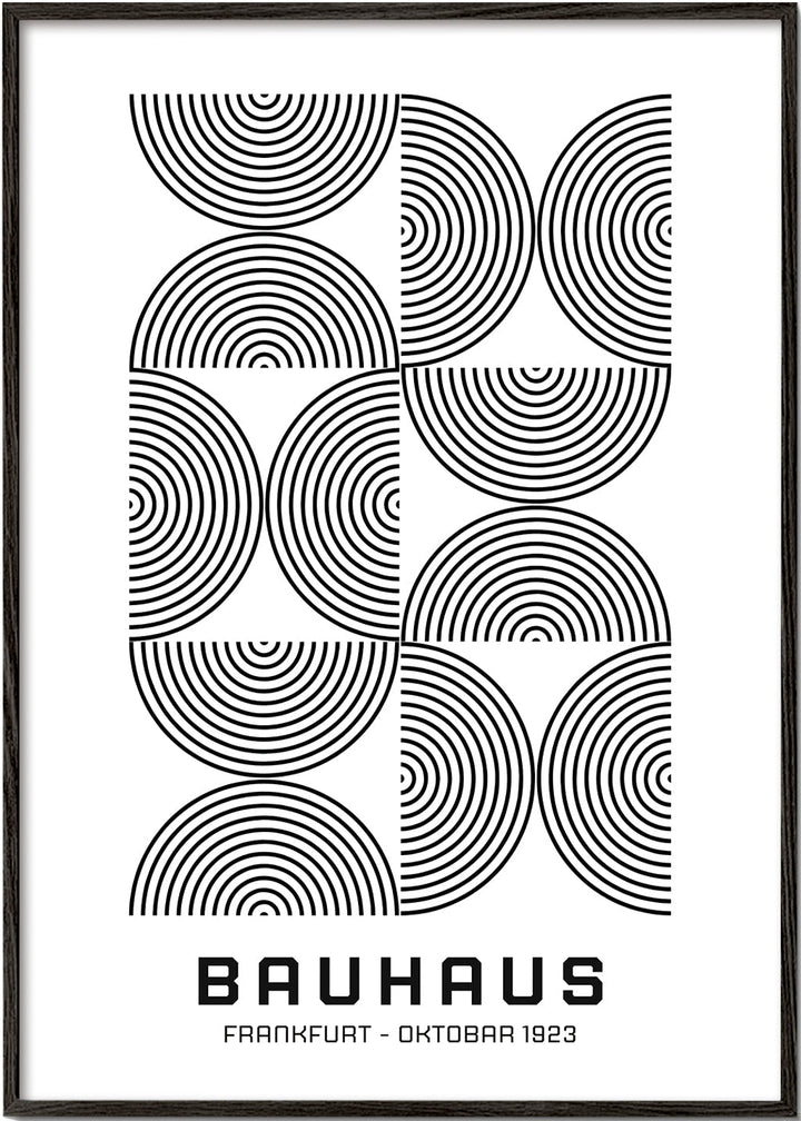 Lisslune | Bauhaus Black-White Exhibition Poster 1923