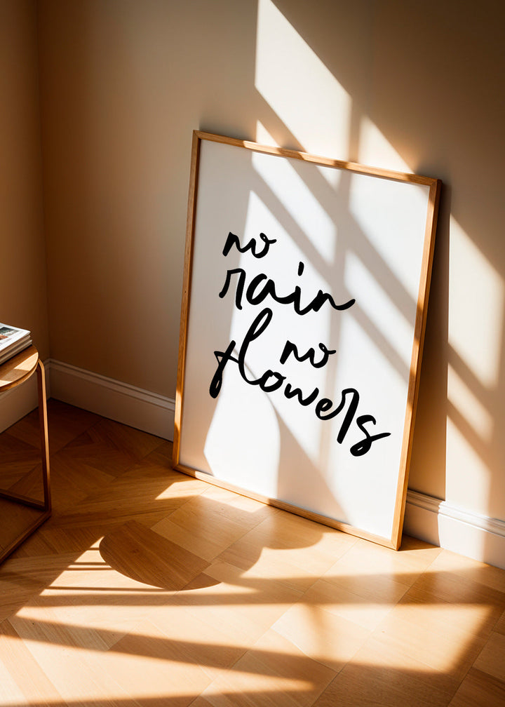 Lisslune | No rain No flowers poster