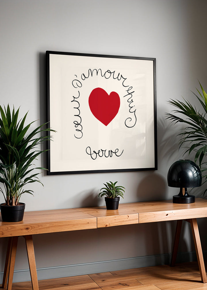 Lisslune | Henri Matisse "Heart of Love Enamored - Verve" Love print - Square