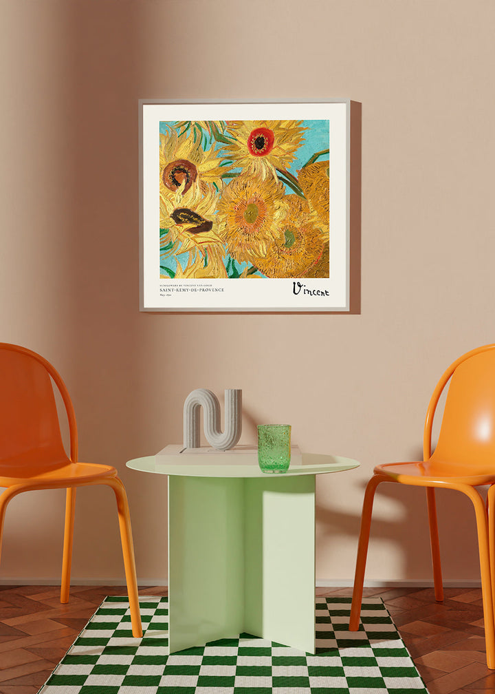 Lisslune | Sunflowers by Vincent van Gogh -Square