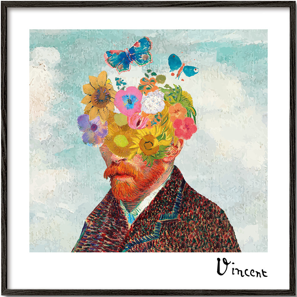 Lisslune | Vincent van Gogh inspired self-portrait & remixed flowers - Square