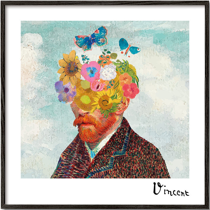 Lisslune | Vincent van Gogh inspired self-portrait & remixed flowers - Square