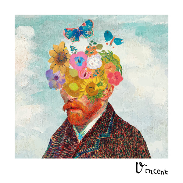 Lisslune | Vincent van Gogh inspired self-portrait & remixed flowers - Square