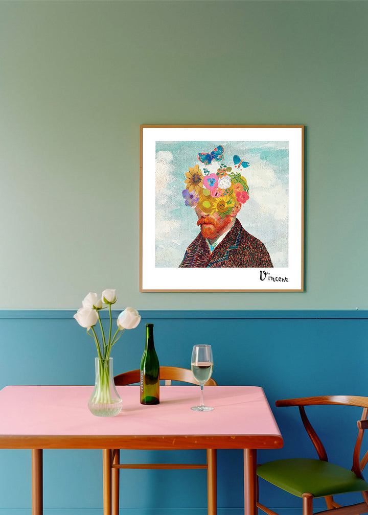 Lisslune | Vincent van Gogh inspired self-portrait & remixed flowers - Square