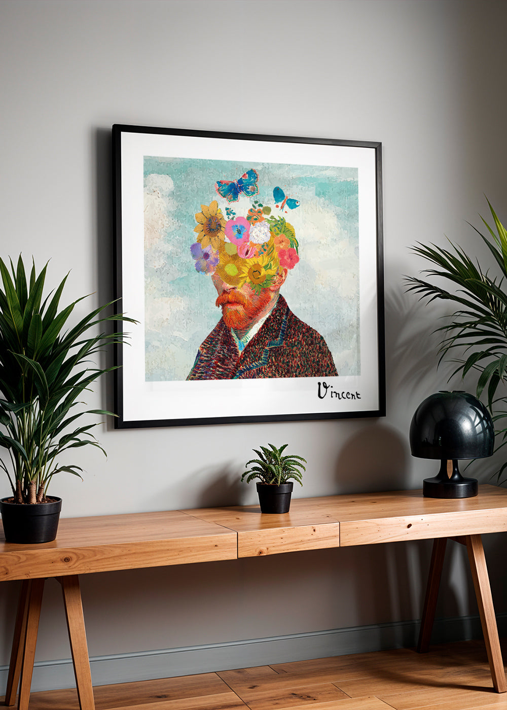 Lisslune | Vincent van Gogh inspired self-portrait & remixed flowers - Square