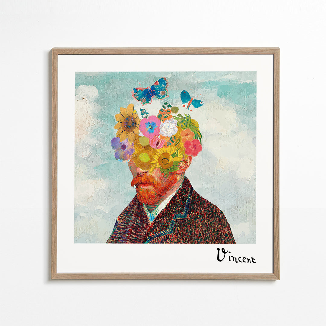 Lisslune | Vincent van Gogh inspired self-portrait & remixed flowers - Square