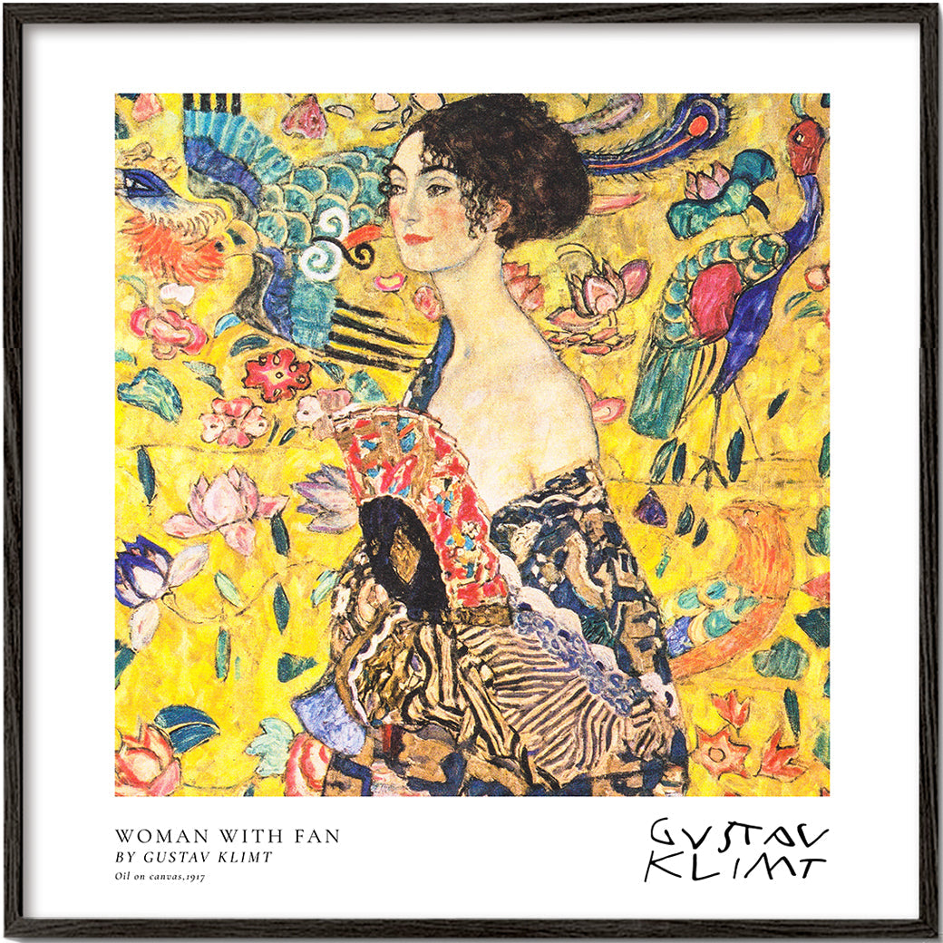 Lisslune | Woman with Fan by Gustav Klimt - Square